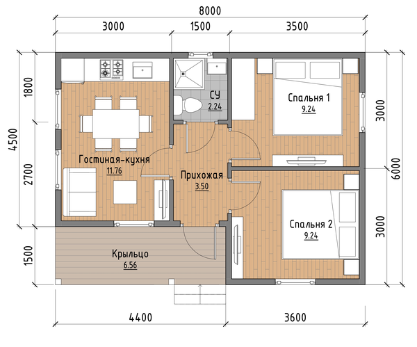 Дк_219_План_1_го_этажа_с_расстановкой_мебели
