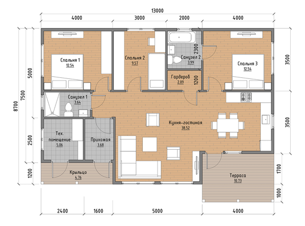 Планировка ДК-230-вариант №3-РАЗМЕР-2
